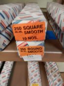 *One Box of 10 250mm Square Smooth and a Box of 5