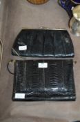 Two Vintage Snakeskin Handbags