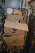 Cage Lot; Bric-a-Brac, Bread Bin, Desk Fan, Magazi