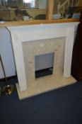 White Painted Adams Style Fire Surround with Onyx