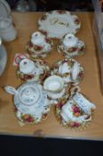 Royal Albert Country Roses Tea Ware, Trios and Cak