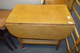 Oak Drop Leaf Trolley Table