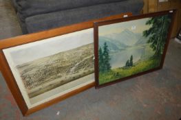 Large Framed Print - Birds Eye View of Kingston up