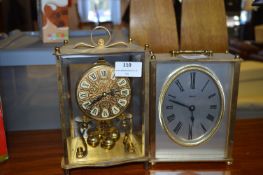 Kundo Brass Anniversary Clock and Another Clock