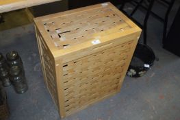 Lattice Work Beech Linen Basket