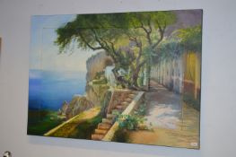Large Acrylic on Canvas - Pergola by Agaard