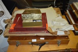 Artist's Materials Including Oil Paints, Canvas an