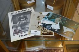 Three Signed Boxing Prom Guides - Iran Barkley and