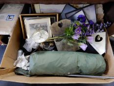 Large Box Containing Tent, Ceiling Light Fitting,