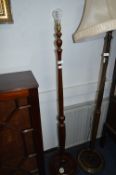 Mahogany Effect Turned Wood Standard Lamp