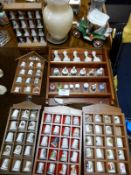 Collection of Pottery Thimble with Collectors Shel