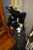 Two Golf Bags with Clubs