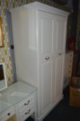 White Two Drawer Wardrobe (Matching Lot 422)