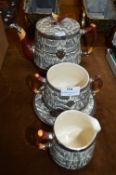 Arthur Wood Pottery Tea Set Silver Shield