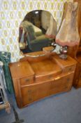 Oak Dressing Table with Dropping Well