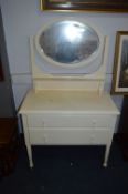 White Painted Two Drawer Dressing Table