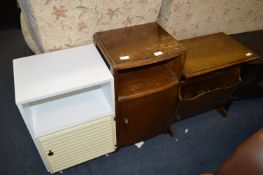 Oak Magazine Coffee Table and Two Bedside Cabinets