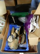 Box Containing Vanity Brush and Mirror Sets, Hair