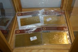 Set of Four Gold Bank Notes - £5, £10, £20 and £50