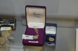 Silver Locket with Chain and St Christopher