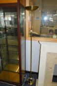 Polished Brass Effect Uplight Standard Lamp