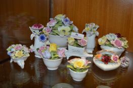 Selection of Coalport Porcelain Flower Posy Orname