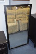 Large Black Framed Rectangular Wall Mirror