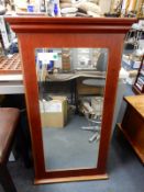 Mahogany Framed Bevelled Edge Wall Mirror