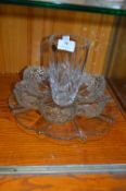 Crystal Glass Vase, Fruit Bowl and Cake Dish