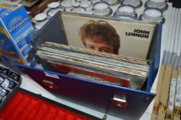 Record Case Containing of Albums and 45rpm Records