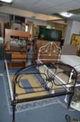 Black Painted Wrought Metal Victorian Single Bed B