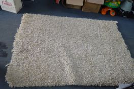 Shag Pile Wool Rug 109x140cm