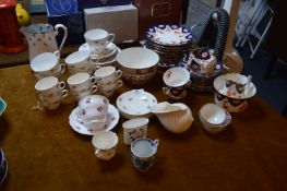 Decorative Rose Patterned Tea Ware, Blue Patterned