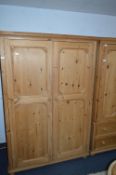 Pine Double Door Wardrobe