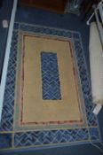Blue & Brown Patterned Rug 170x119cm
