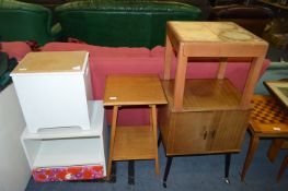 Linen Box, Side Cabinet, Oak Side Table, Tile Top