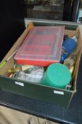 Box Containing Fishing Tackle, Hooks, Lines, Reels