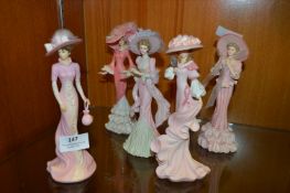 Collection of Five Thomas Kinkade China Figures -