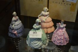 Four Coalport Minuettes Figurines - Emma, Summer T