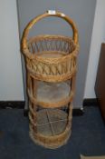 Three Teir Wicker Basket Stand