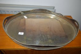 Oval Silver Plated Galley Tray