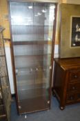 Dark Walnut Effect Display Cabinet
