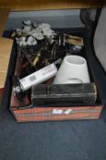 Box Containing Bible, Cutlery, Glassware, Artifici