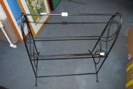 Black Wrought Metal Towel Rail