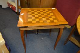 Small Games Table with Chessboard Top