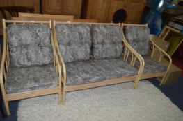 Cane Three Piece Conservatory Suite