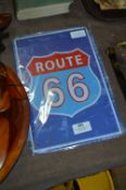 Printed Metal Sign - Route 66