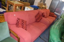 Terracotta Upholstered Two Seat and Three Seat Sof