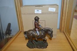 Bronze Art Gallery Figurine - Girl on Pony