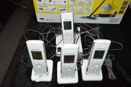 *PANASONIC QUAD DECT WHITE TELEPHONES